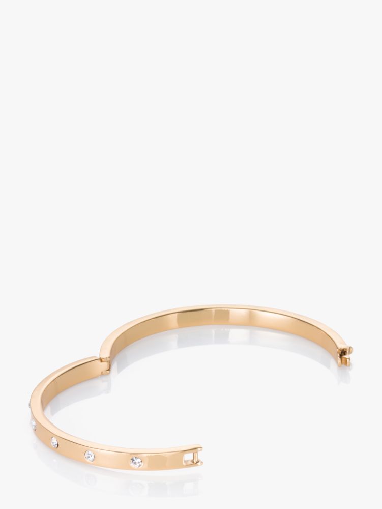 Set in Stone Hinged Gold Bangle