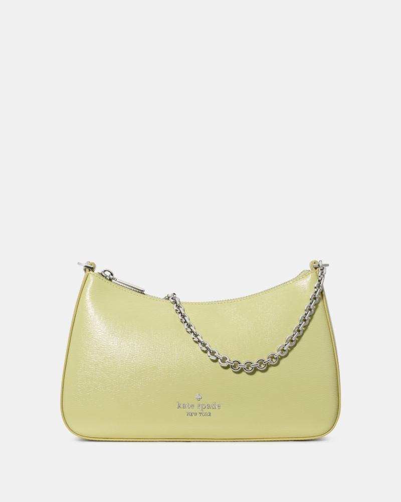 KateSpade Margot Textured Leather Shoulder Bag Tennis Ball