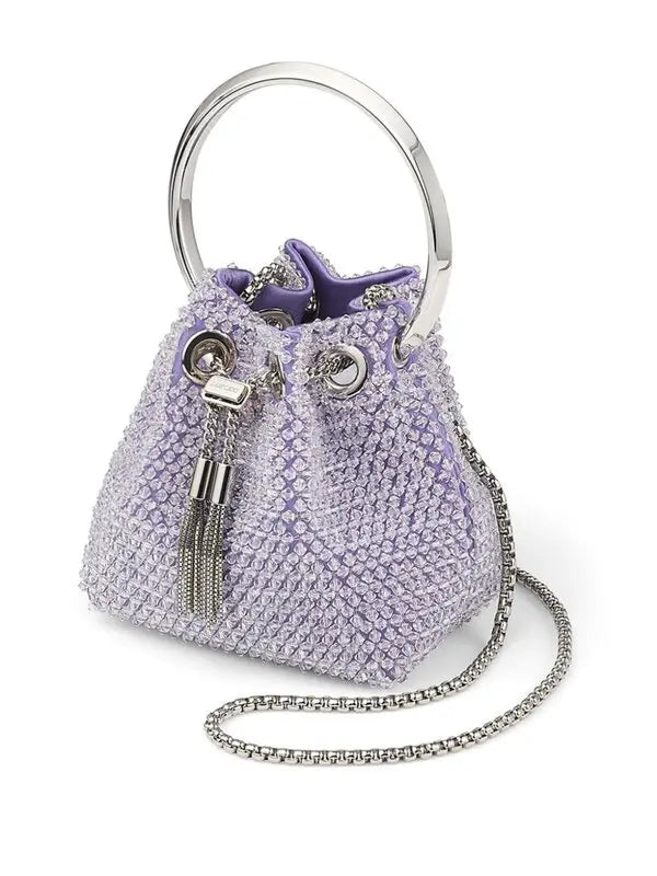 Jimmy Choo  Micro Bon Bon Beaded Bucket Bag