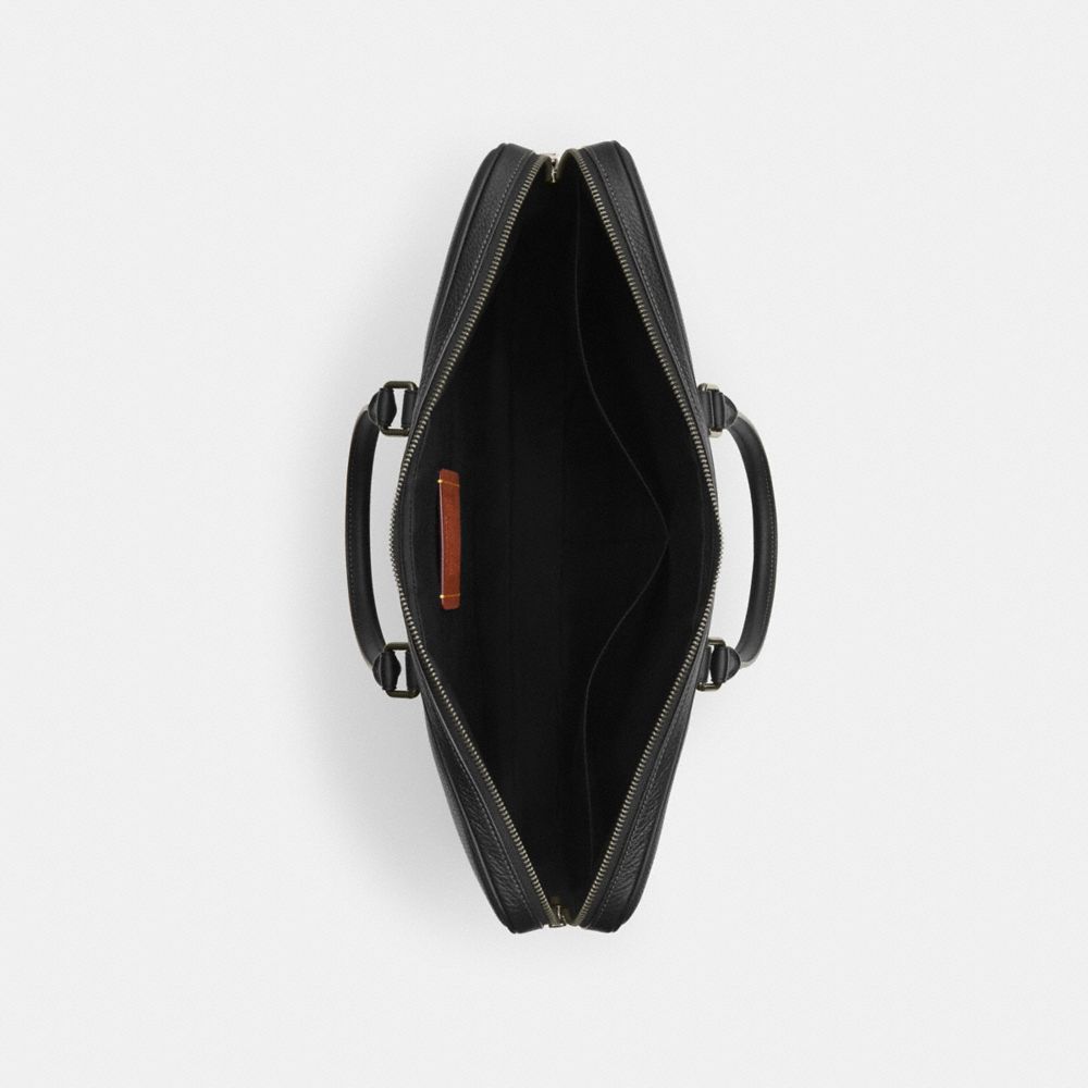 Coach Ethan Large Brief Gunmetal Black