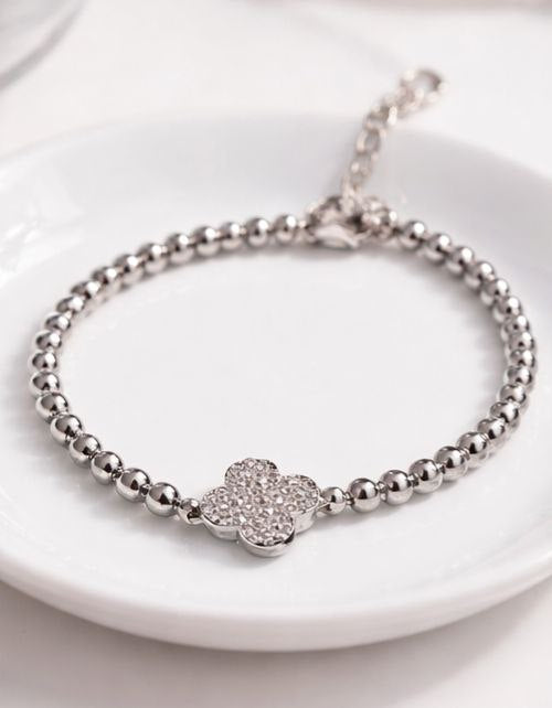 Silver Clove Magnetic Bracelet
