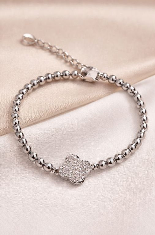 Silver Clove Magnetic Bracelet