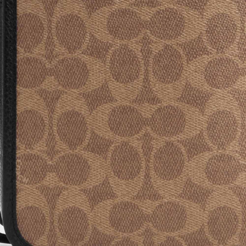Coach Sullivan Pack In Signature Canvas Gunmetal Tan Black