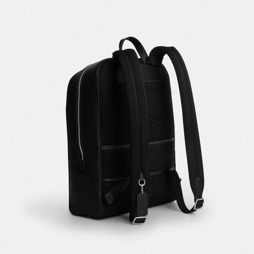 Coach Aiden Backpack Silver Black