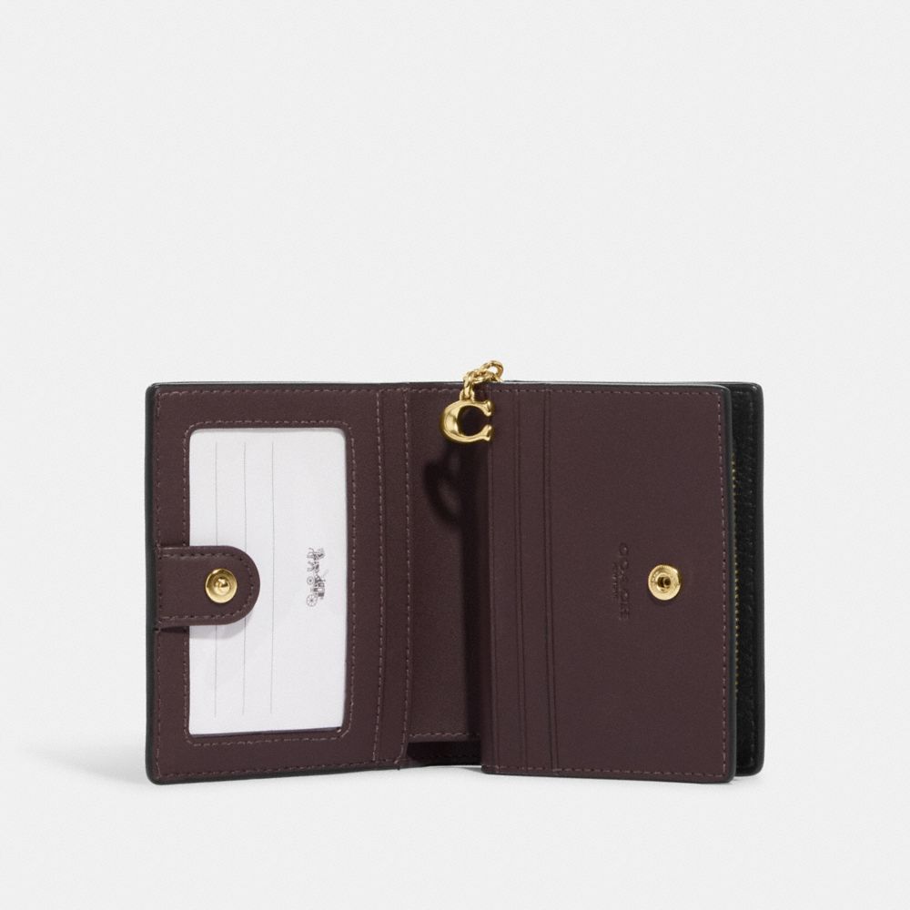 Coach Snap Wallet Gold Black