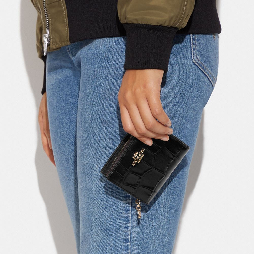 Coach Snap Wallet Gold Black