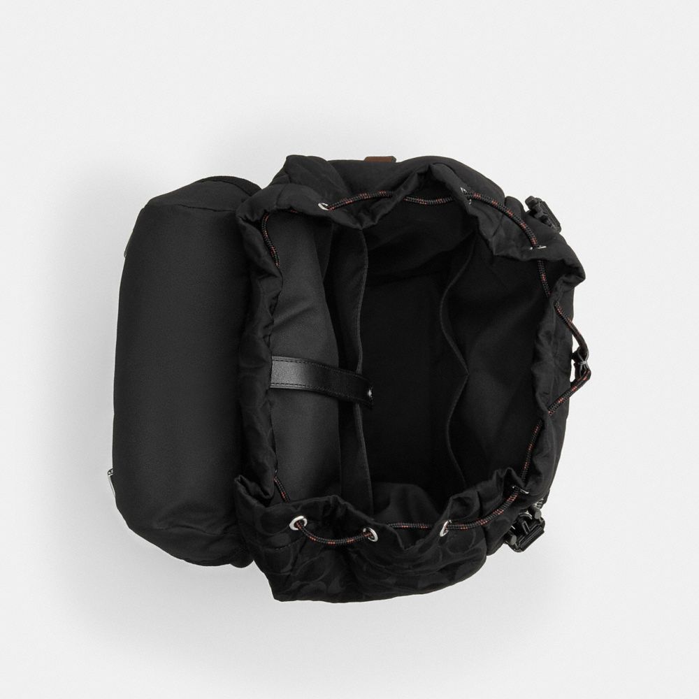 Coach Logan Backpack In Signature Nylon Black