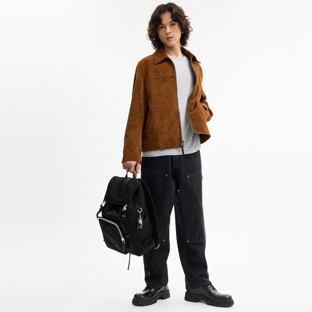 Coach Logan Backpack In Signature Nylon Black