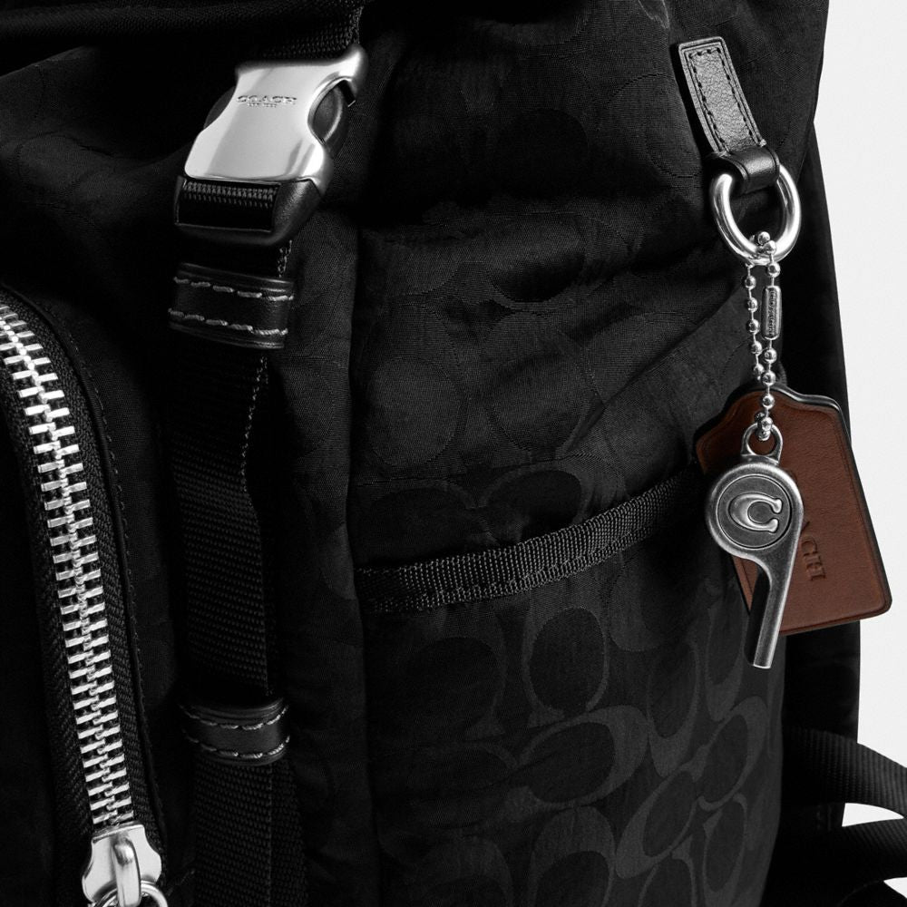 Coach Logan Backpack In Signature Nylon Black