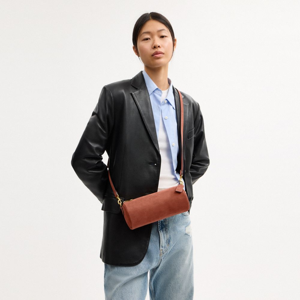 Coach Barrel Bag Brass Clay