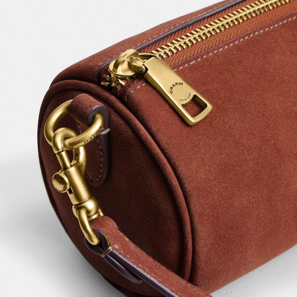 Coach Barrel Bag Brass Clay