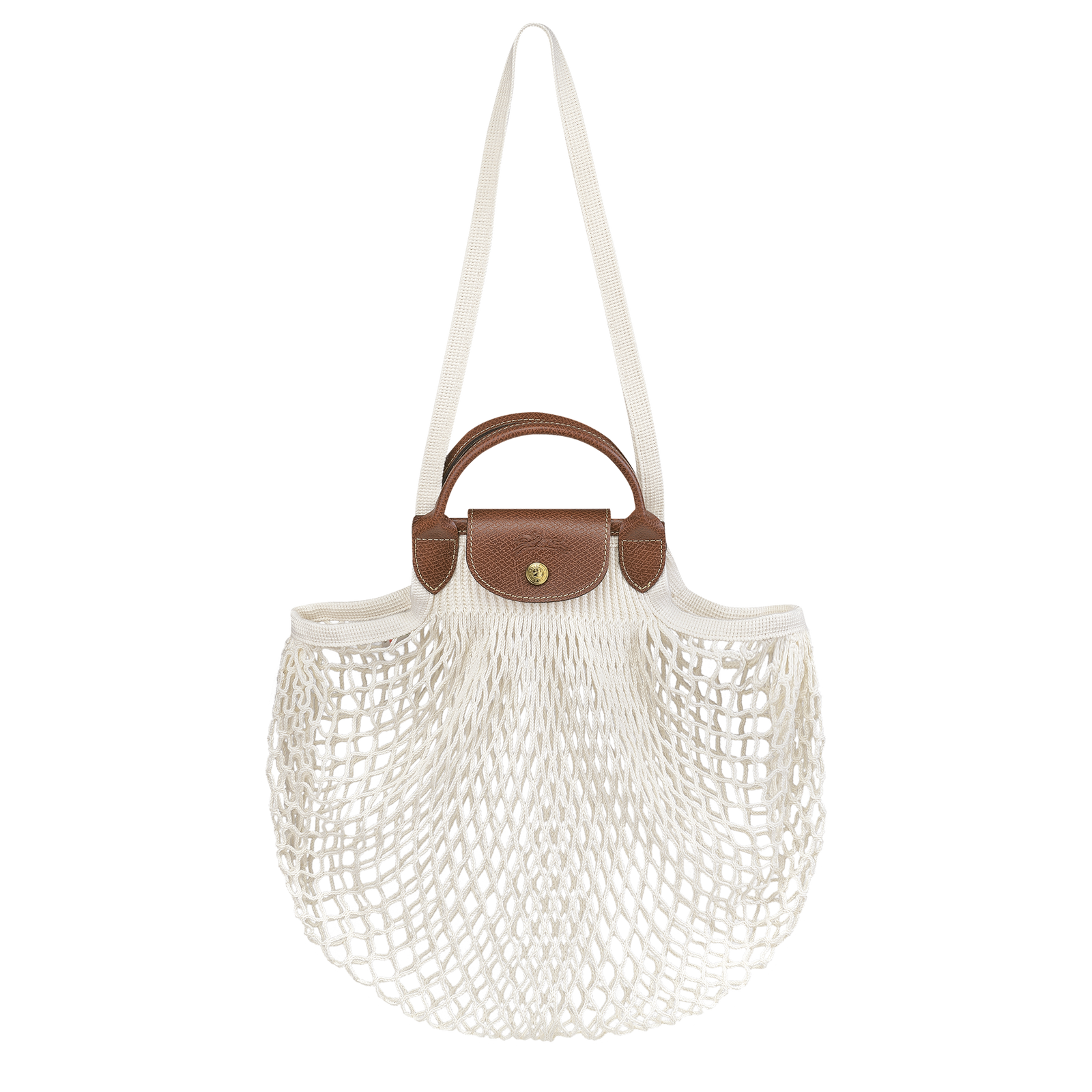 Longchamp Le Pliage Filet L Mesh bag Ecru