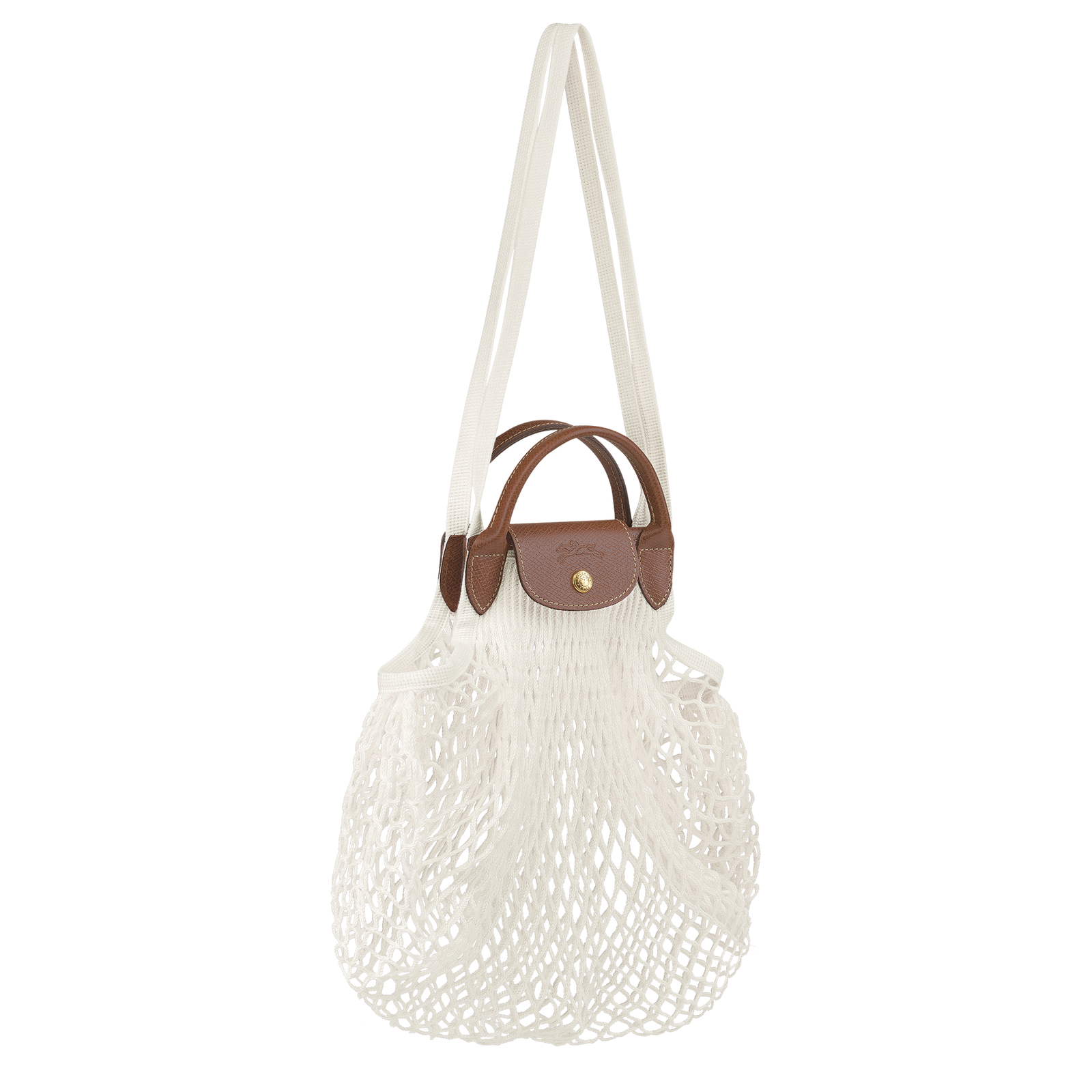 Longchamp Le Pliage Filet L Mesh bag Ecru