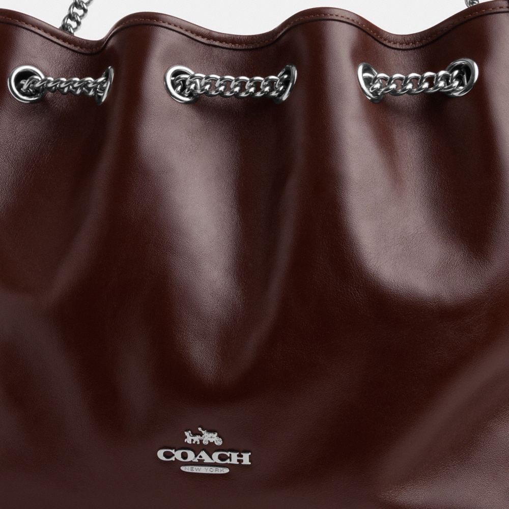 Coach Evelyn Shoulder Bag Silver Maple
