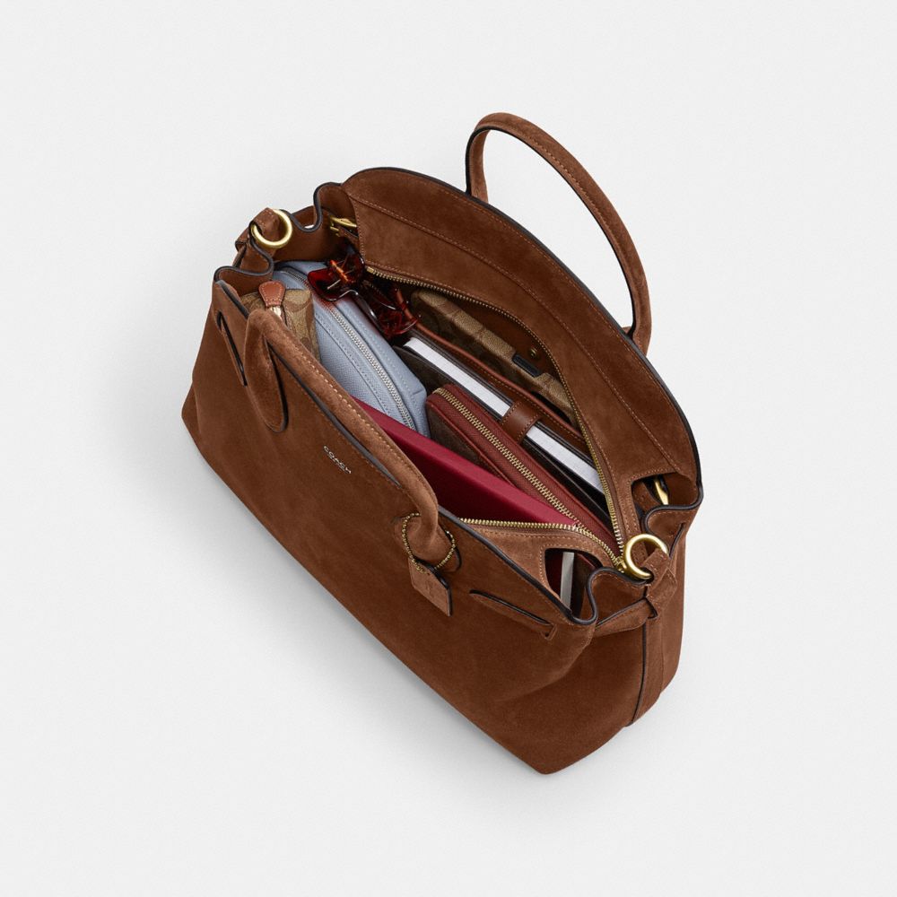 Coach Soft Empire Carryall Bag 40 Brass Warm Brown