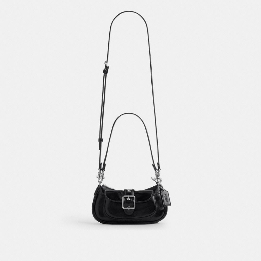Coach Ashton Mini Shoulder Bag Silver Black