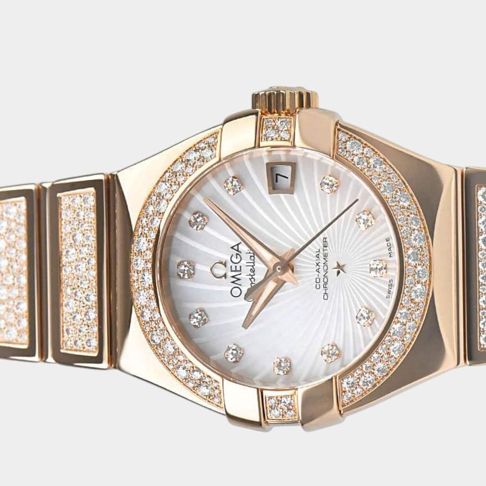 Omega Constellation Ladies Red gold / 27 mm / Box&Papers / 123.55.27.20.55.004