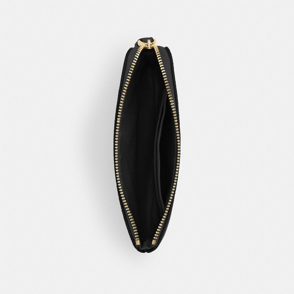 Coach Corner Zip Wristlet Gold Black