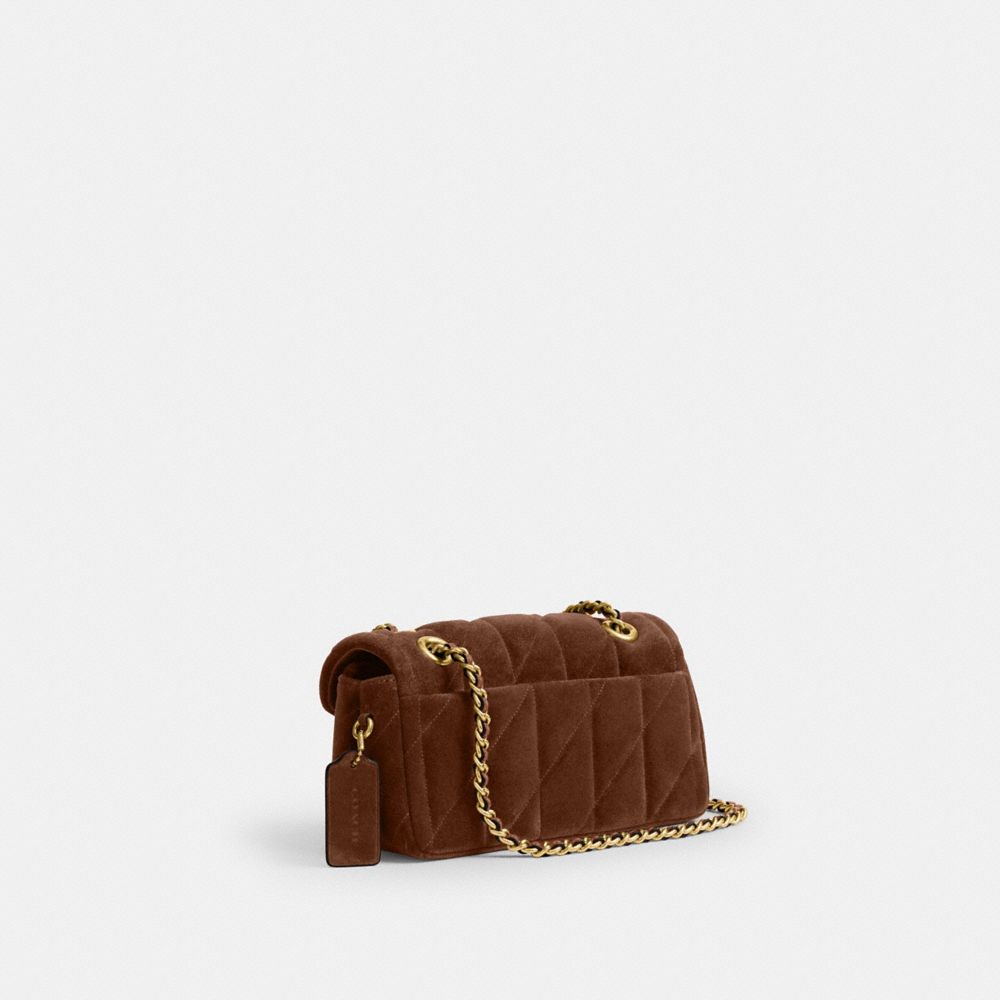 Coach Tabby Shoulder Bag 20 With Quilting Brass Warm Brown