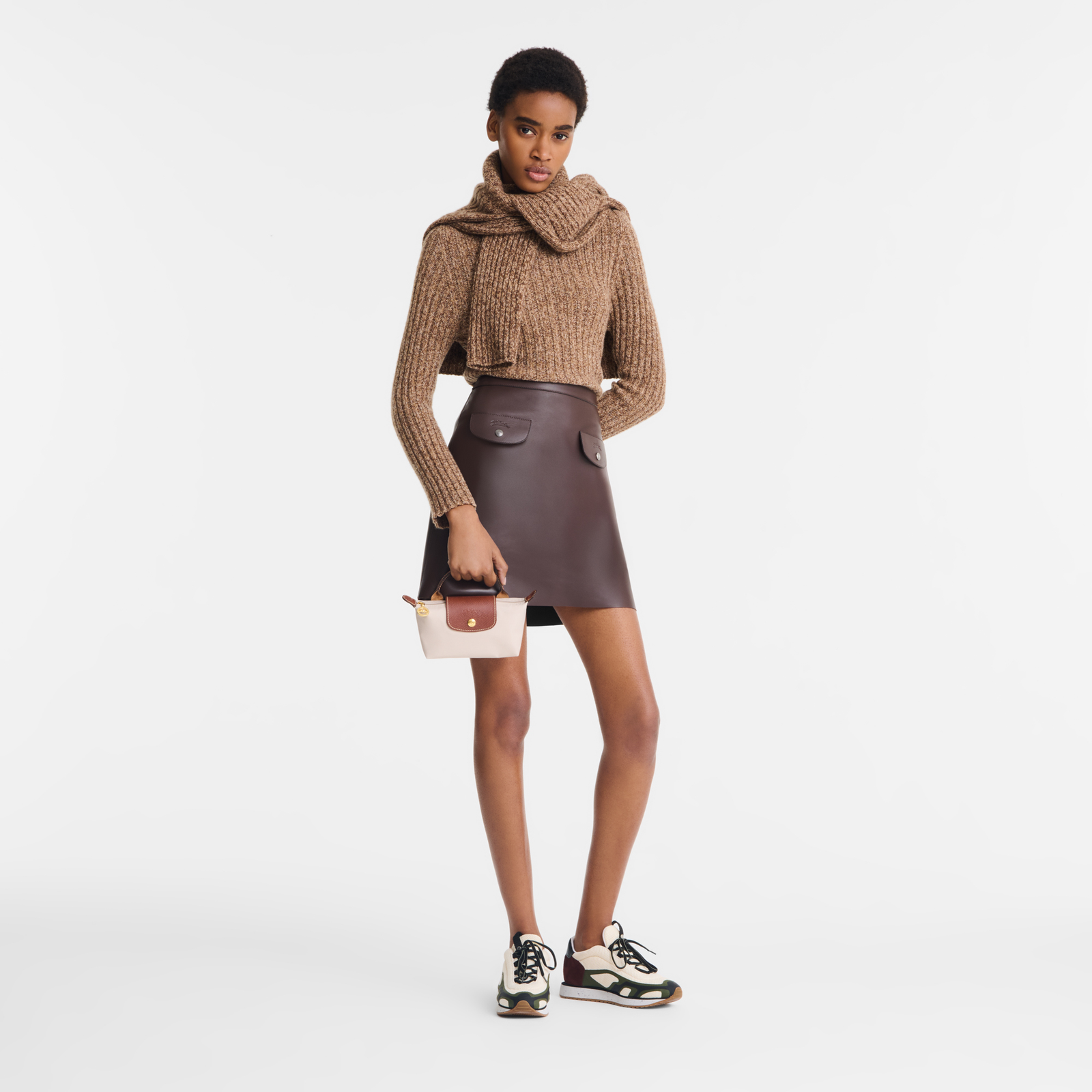 Longchamp Le Pliage Original Pouch with handle Paper