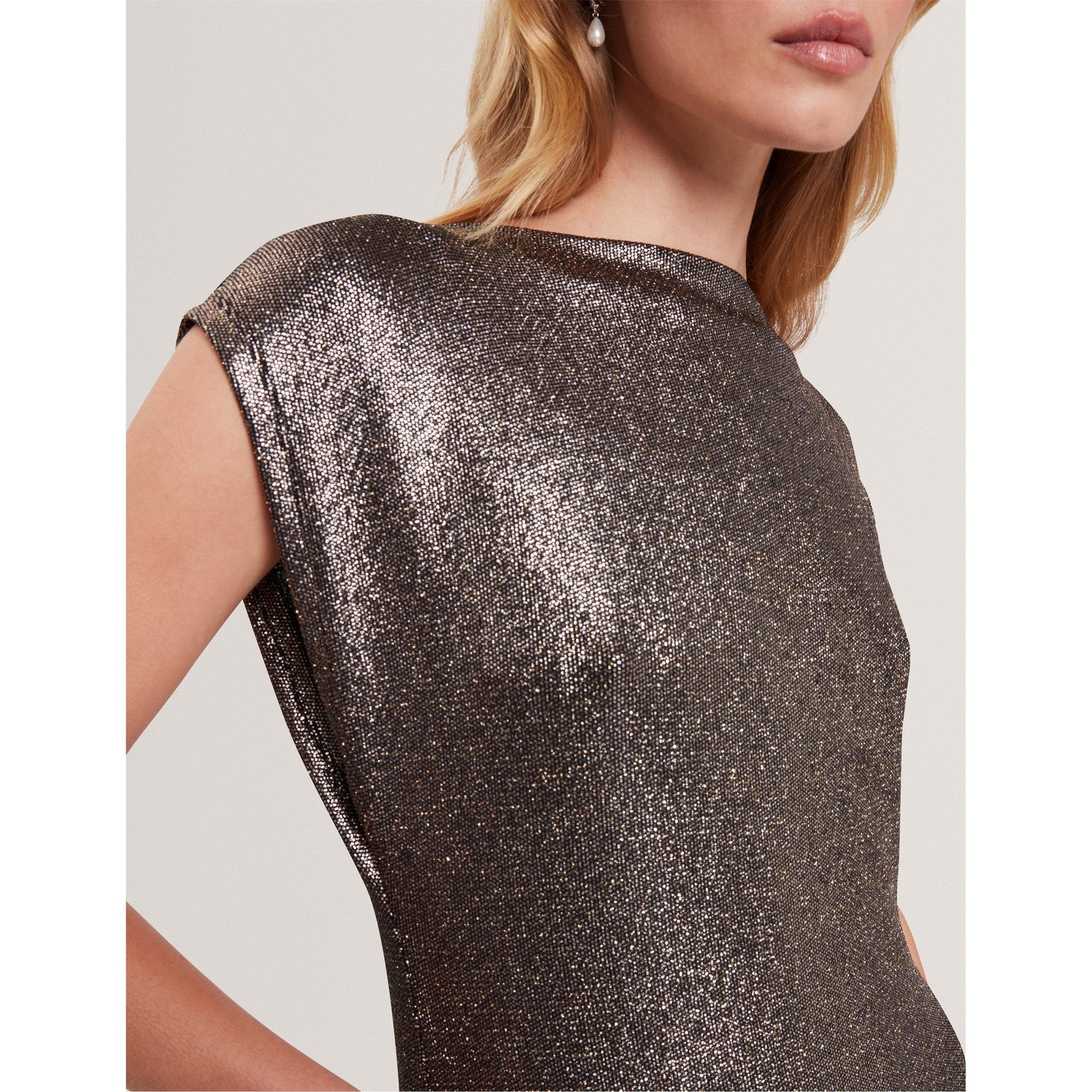 Metallic Bodycon Dress