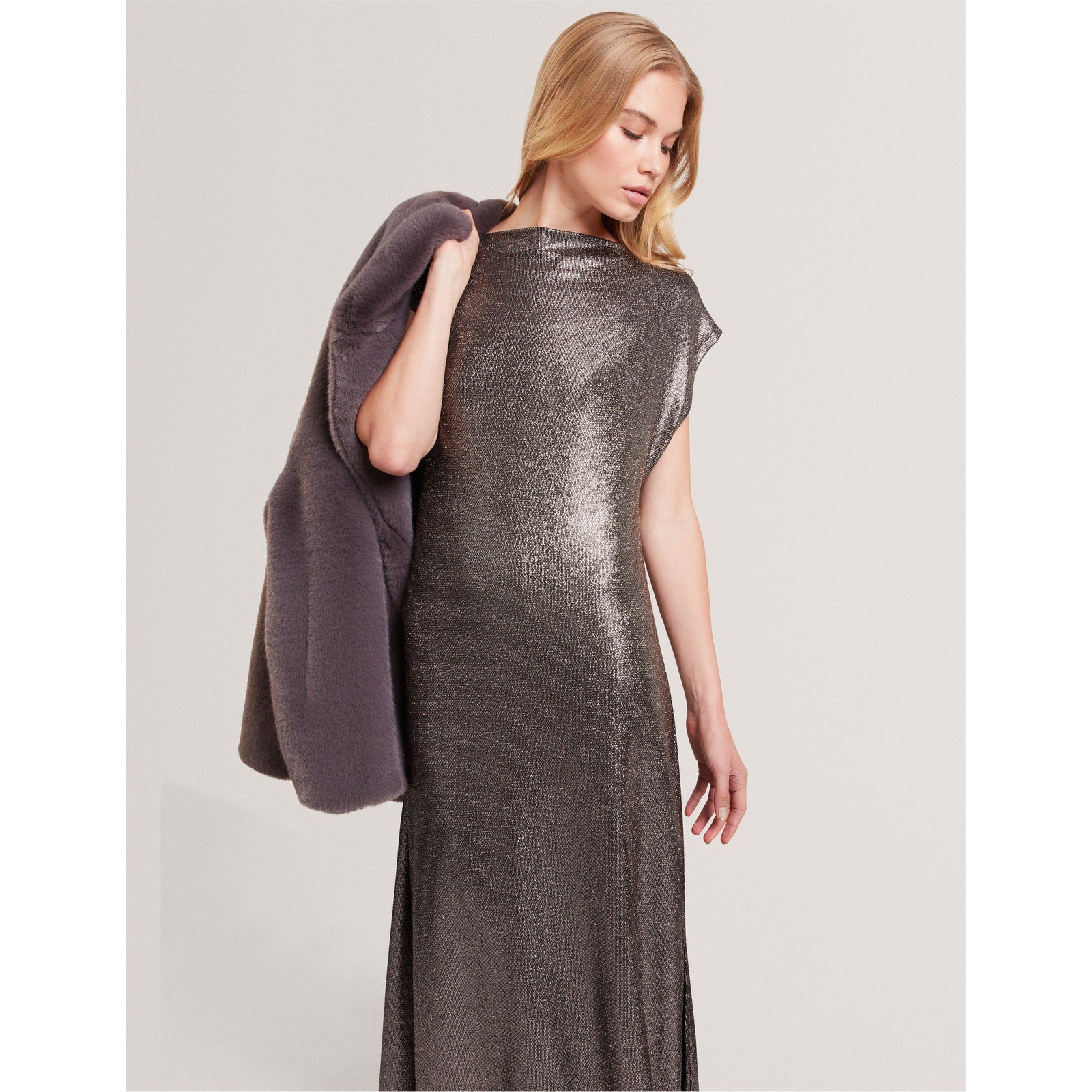 Metallic Bodycon Dress