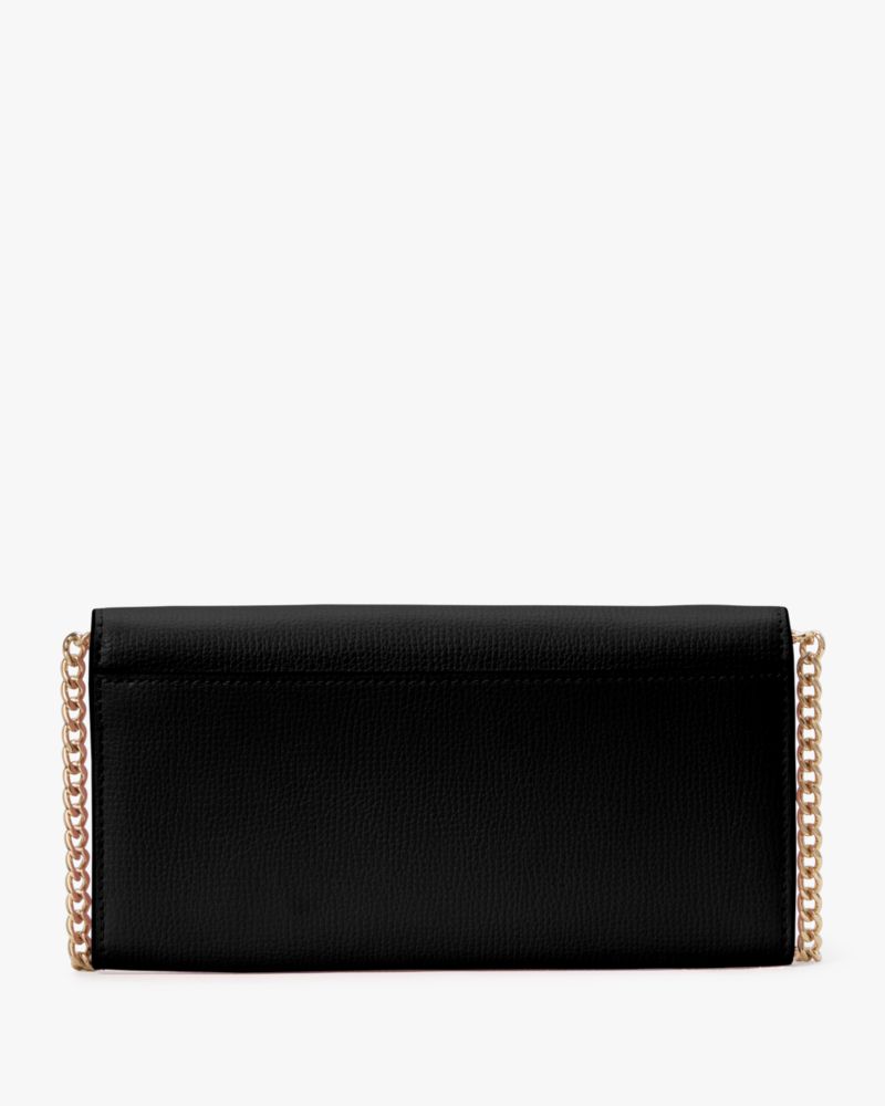 Phoebe Refined Grain Leather Turnlock Wallet On A Chain