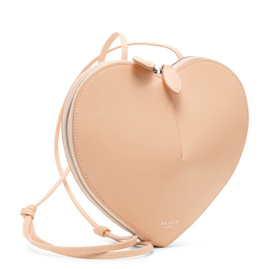Le Coeur beige leather crossbody bag