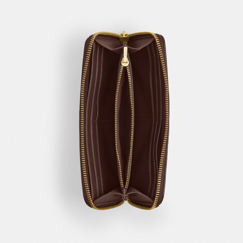 Essential Slim Accordion Zip Wallet In Signature Jacquard