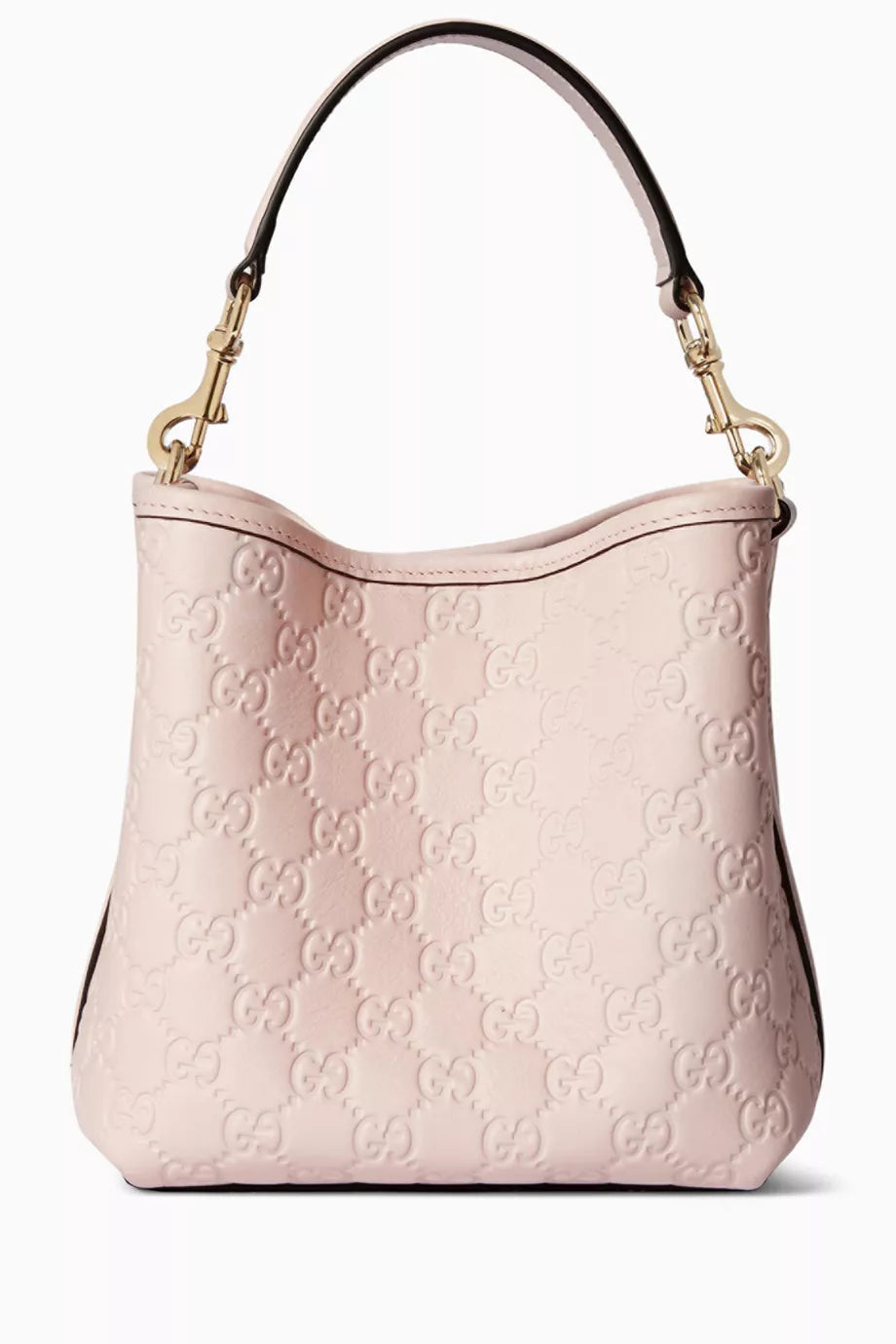 Small GG Emblem Bucket Bag in Leather