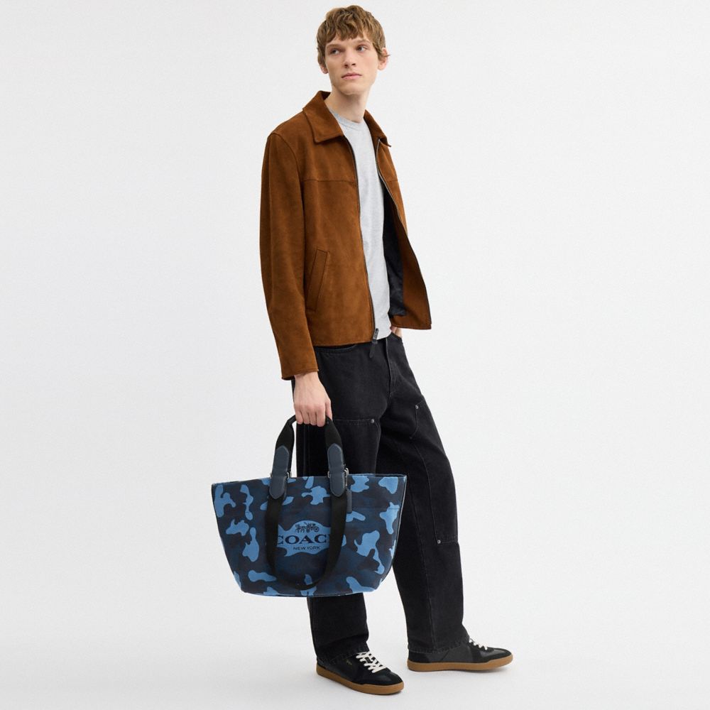 Small Tour Tote Bag With Camo Print