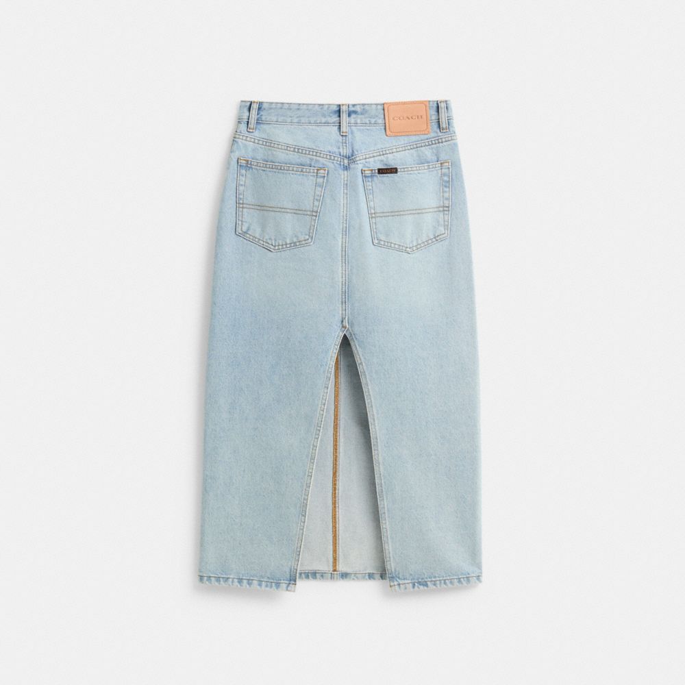 Restored Long Denim Skirt