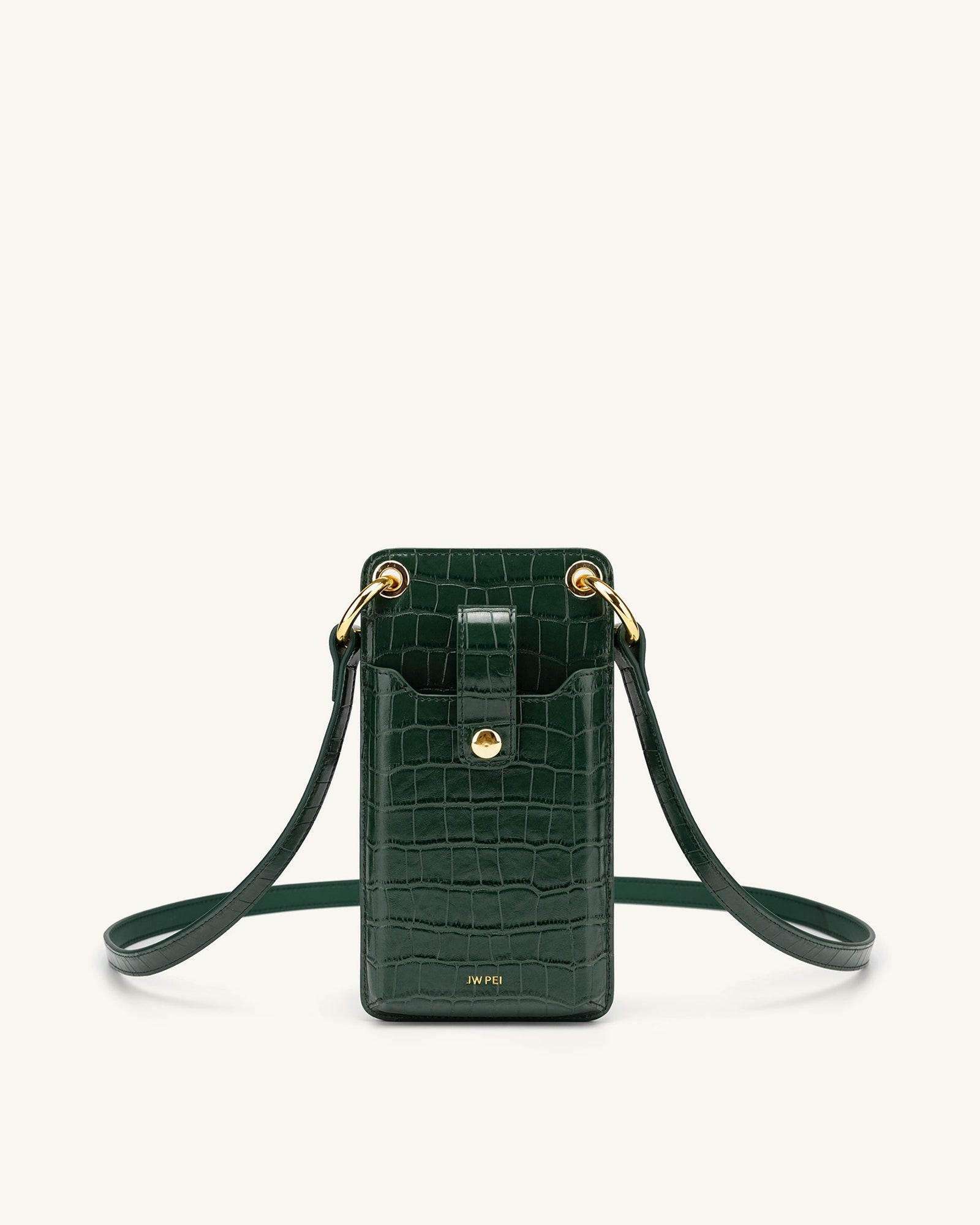 Quinn Phone Bag - Ivory Croc