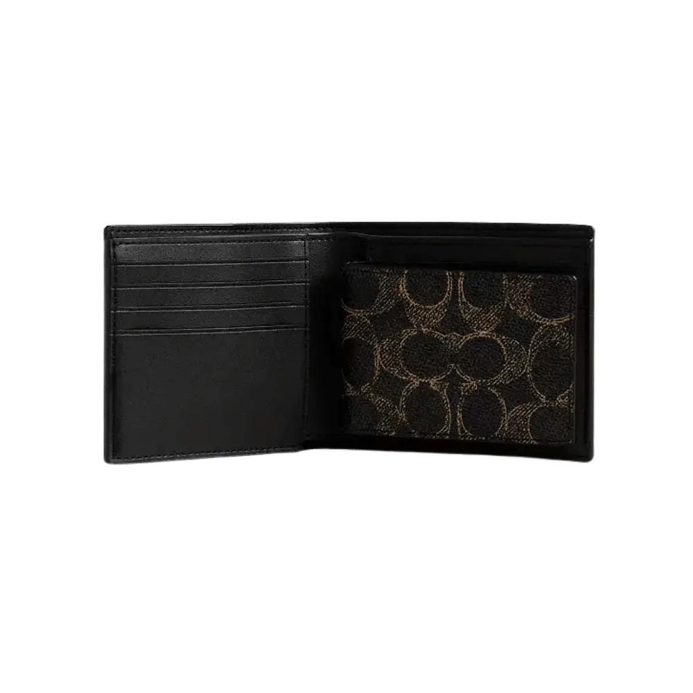 Coach 3-In-1 Wallet In Loved Signature Canvas Brown