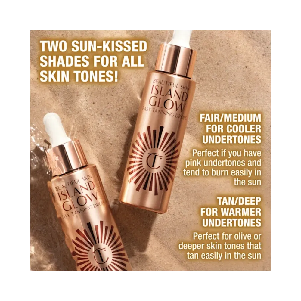 Charlotte Tilbury Beautiful Skin Island Glow Easy Tanning Drops Fair To Medium