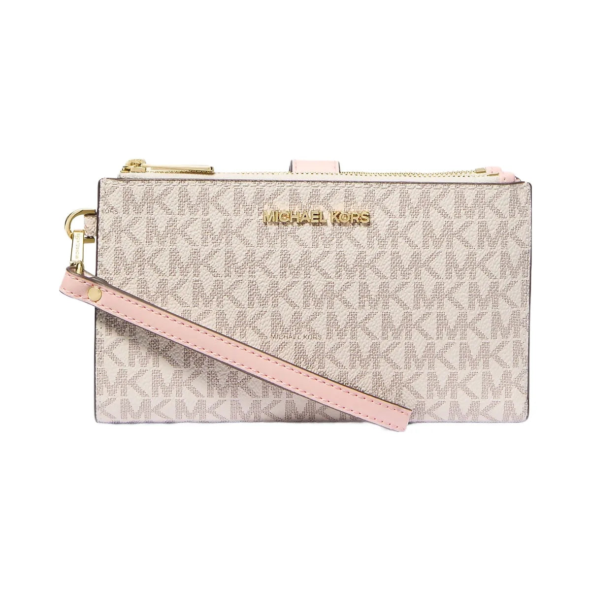 Michael Kors Jet Set Travel Signature Logo Smartphone Wallet Blush Mlt