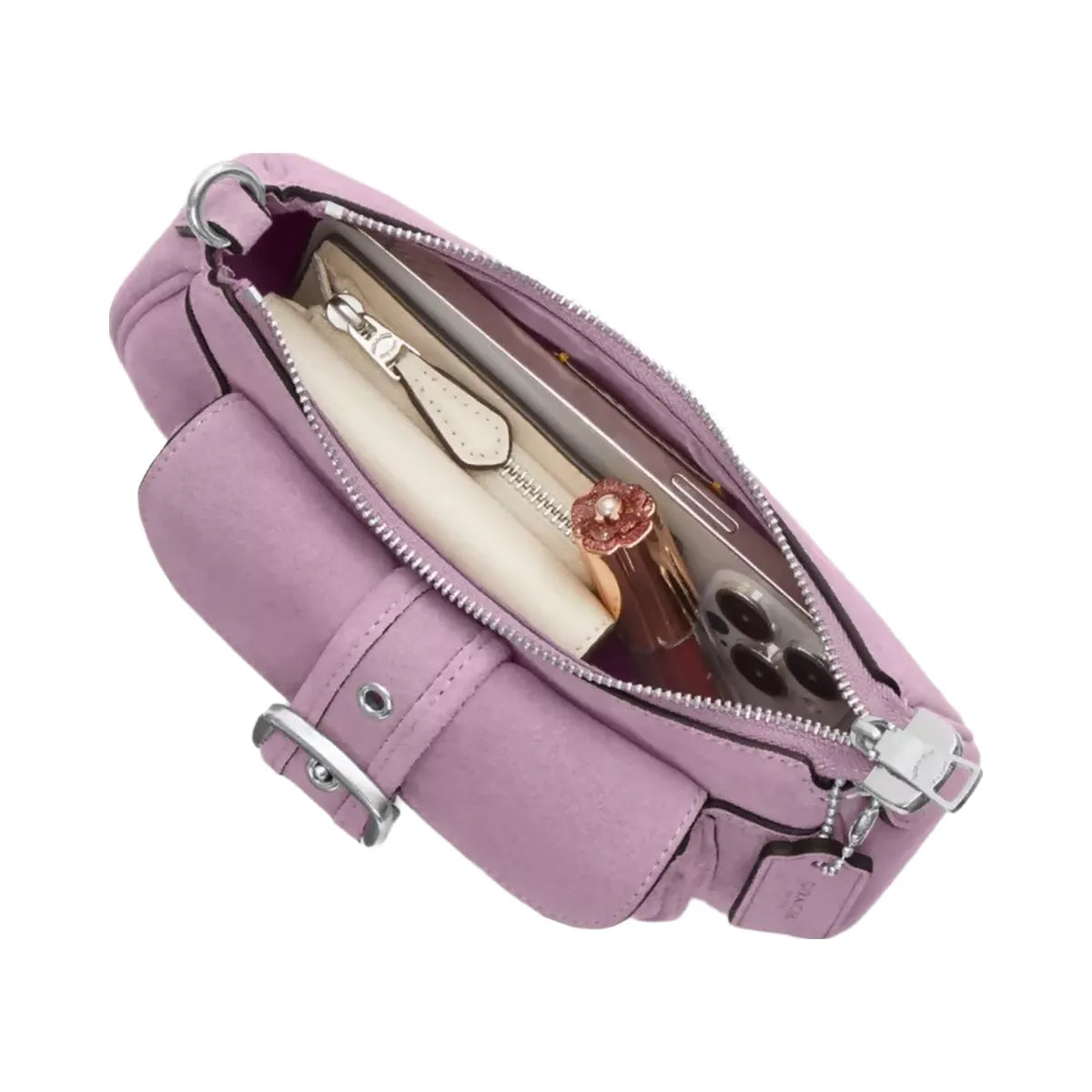 Coach Ashton Mini Shoulder Bag in Silver Light Violet