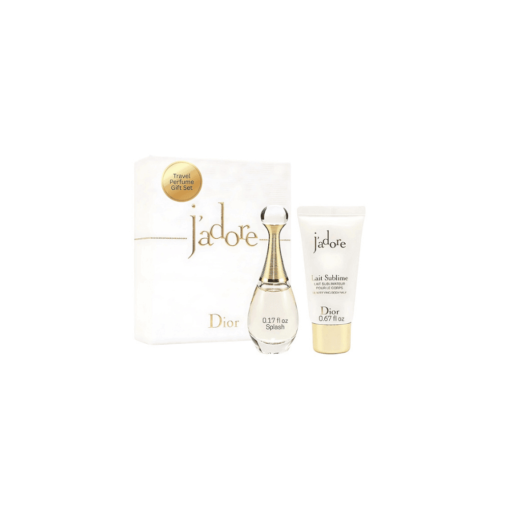 Dior J'adore Perfume for Women Mini Fragrance Gift Set EDP & Body Lotion Duo Travel Set (Perfume 10 ML / Lotion 0.34 Fl Oz)