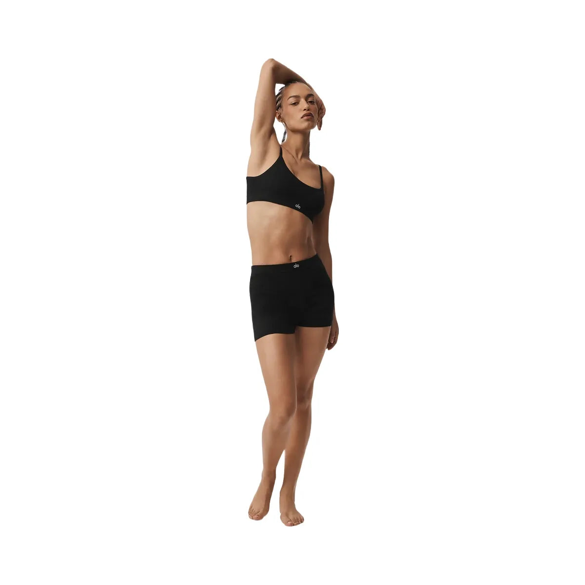 Alo Women's Pointelle Sweater Be Mine Bra - Black