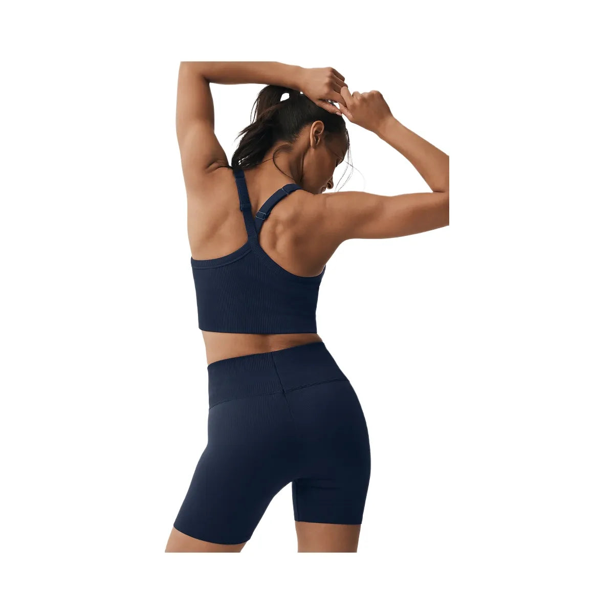 Alo Women's Seamless Ribbed Favorite Bra Tank - Navy