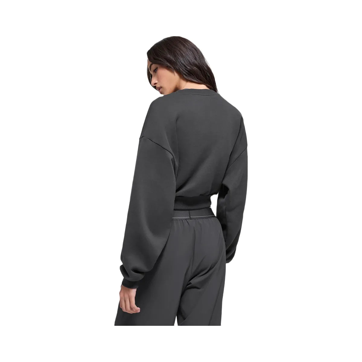 Alo Women's Cropped Accolade Crewneck - Anthracite