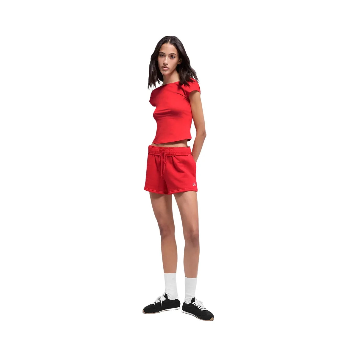 Alo Women's soft Back For More Tee - Bright Red