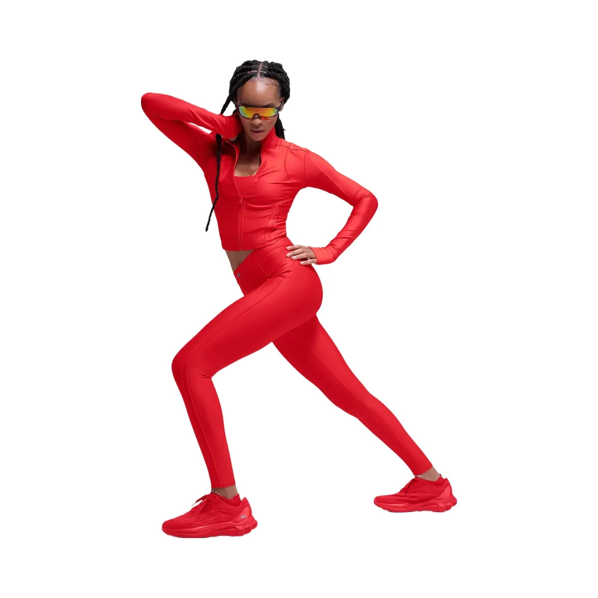 Alo Women's Airlift Ignite Zip Up Jacket - Bright Red