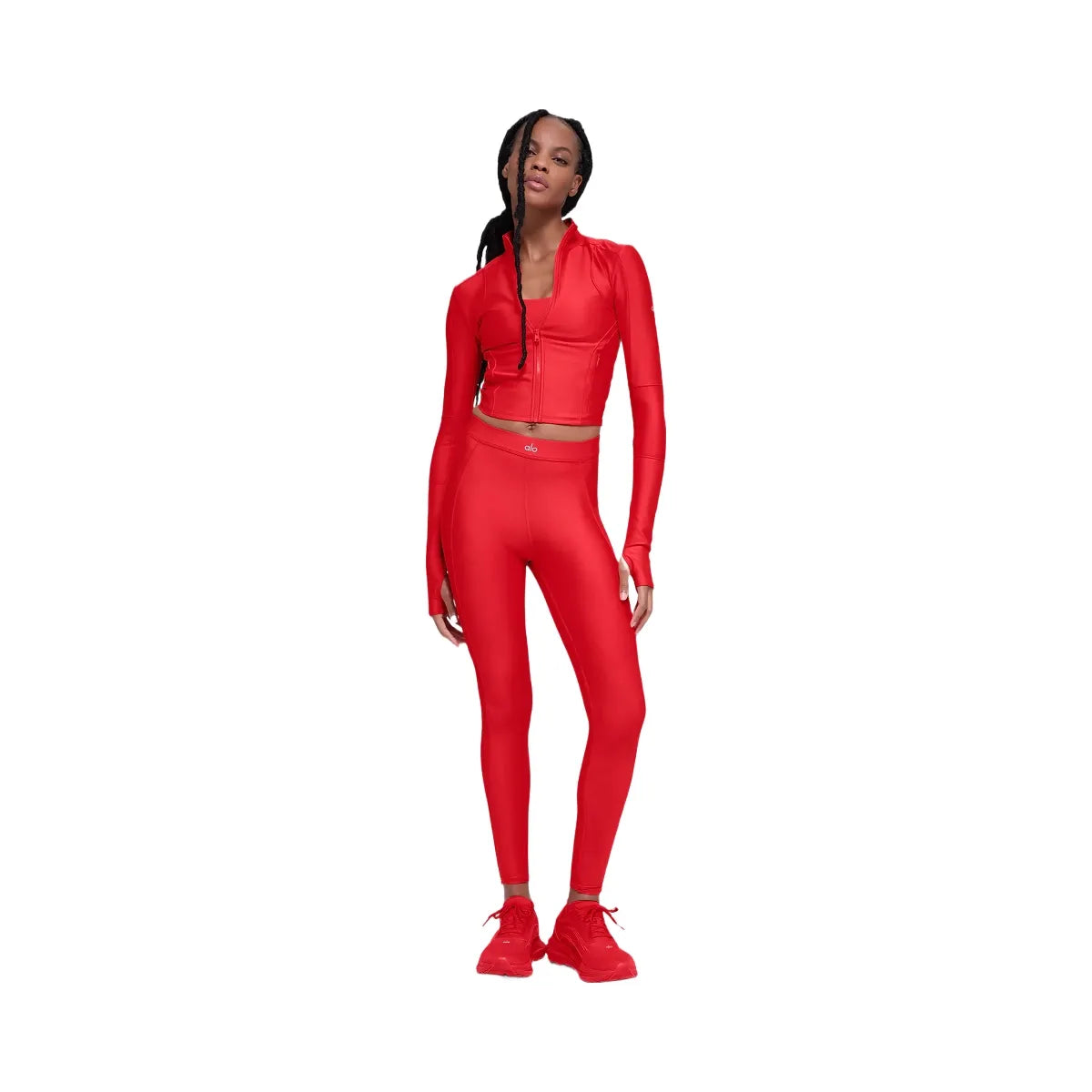 Alo Women's Airlift Ignite Zip Up Jacket - Bright Red