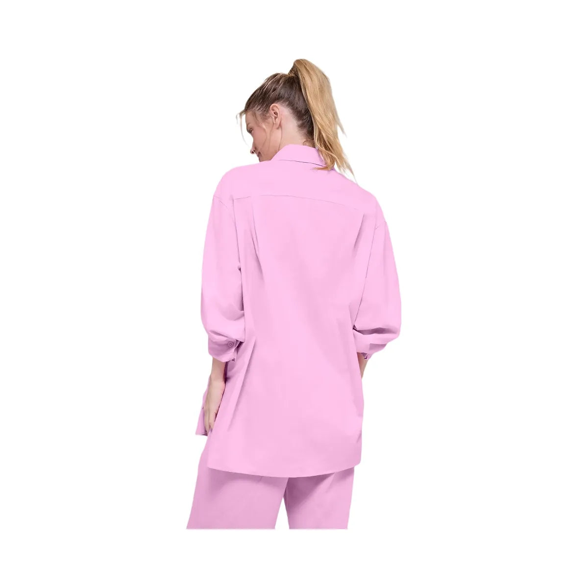 Alo Women's Cotton Real Deal Button Up Long Sleeve - Candy Heart Pink