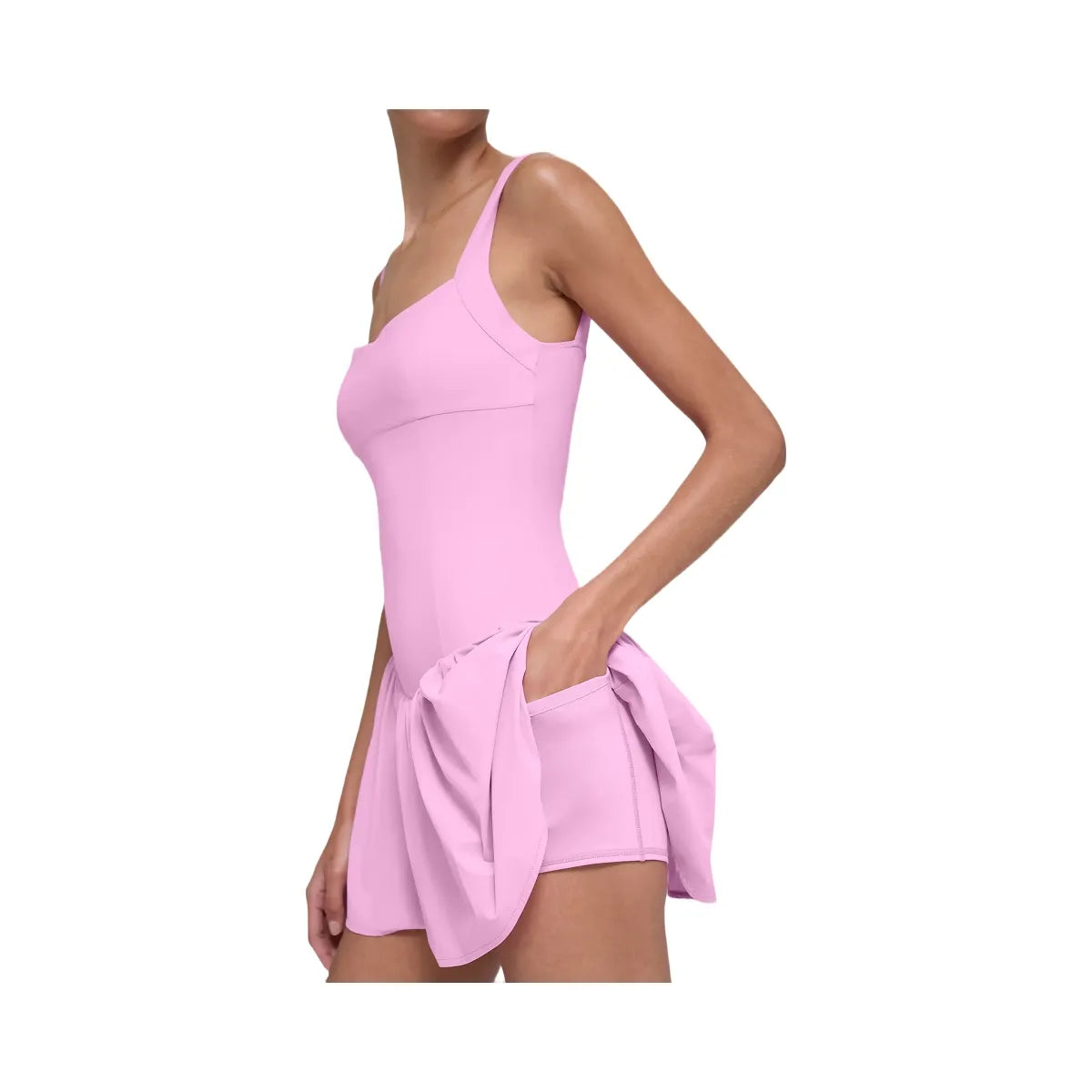 Alo Women's soft Break Point Tennis Dress - Candy Heart Pink