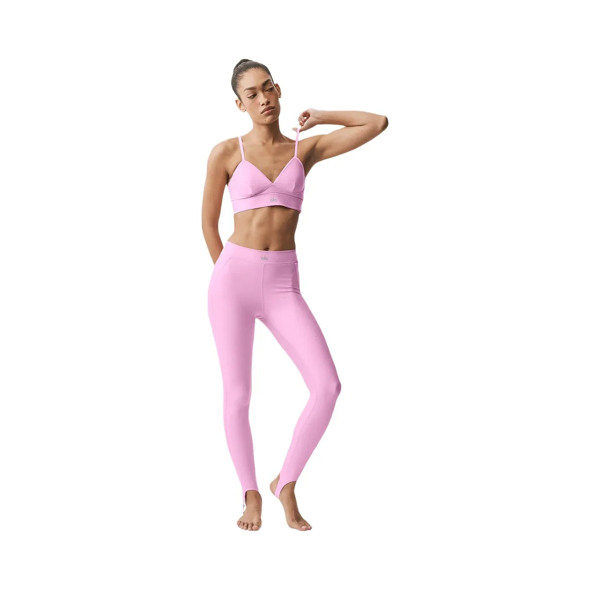 Alo Women's Airlift High-Waist Love Language Stirrup Legging - Candy Heart Pink