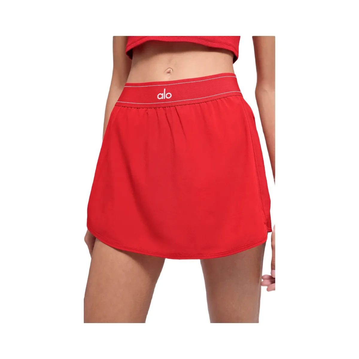 Alo Women's Match Point Tennis Skirt - Bright Red