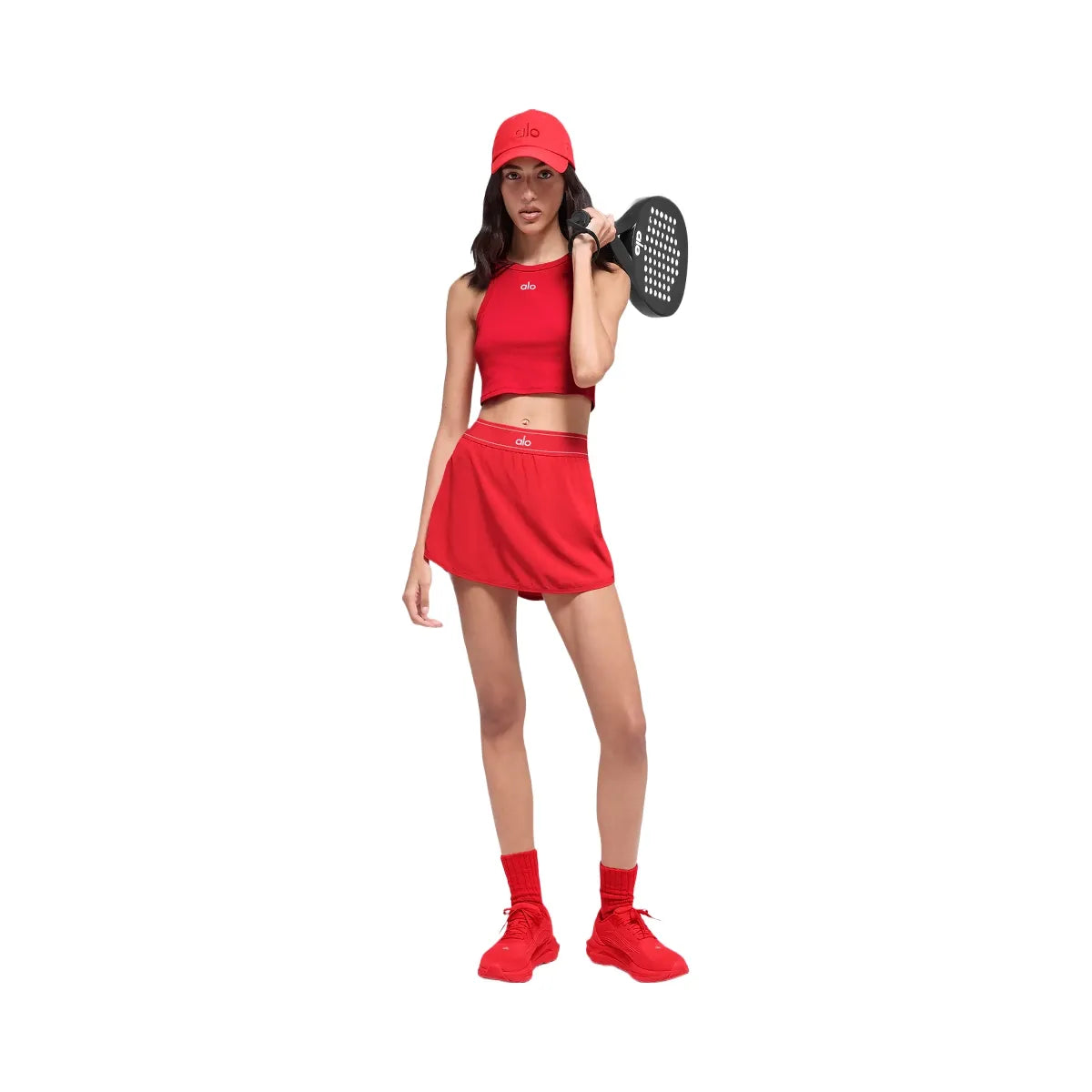 Alo Women's Match Point Tennis Skirt - Bright Red