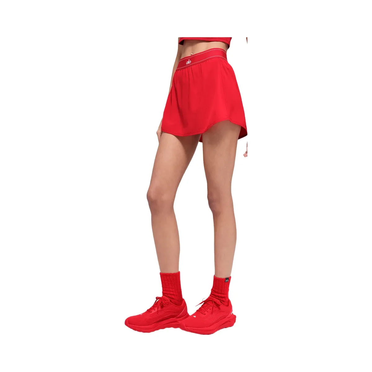 Alo Women's Match Point Tennis Skirt - Bright Red